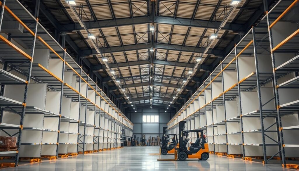 modern warehouse shelving units