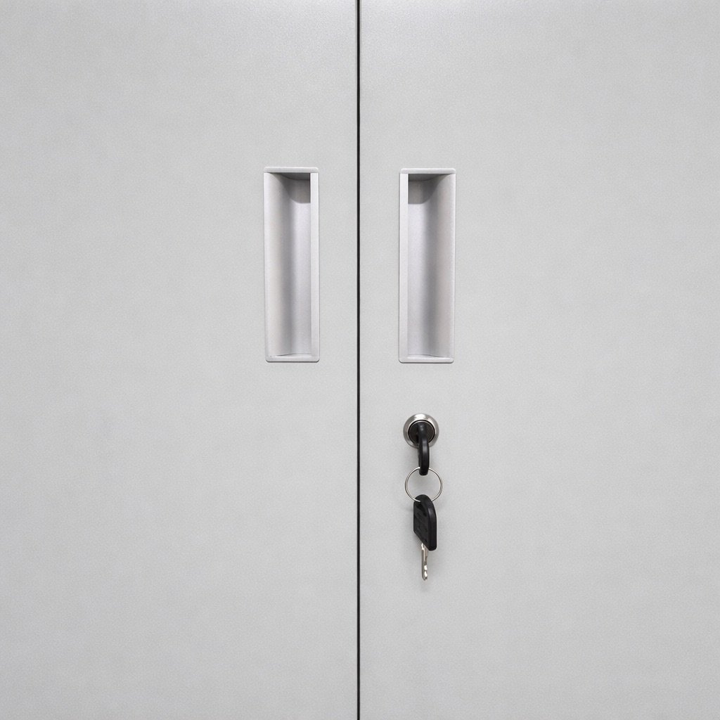 metal storage cabinet with key lock