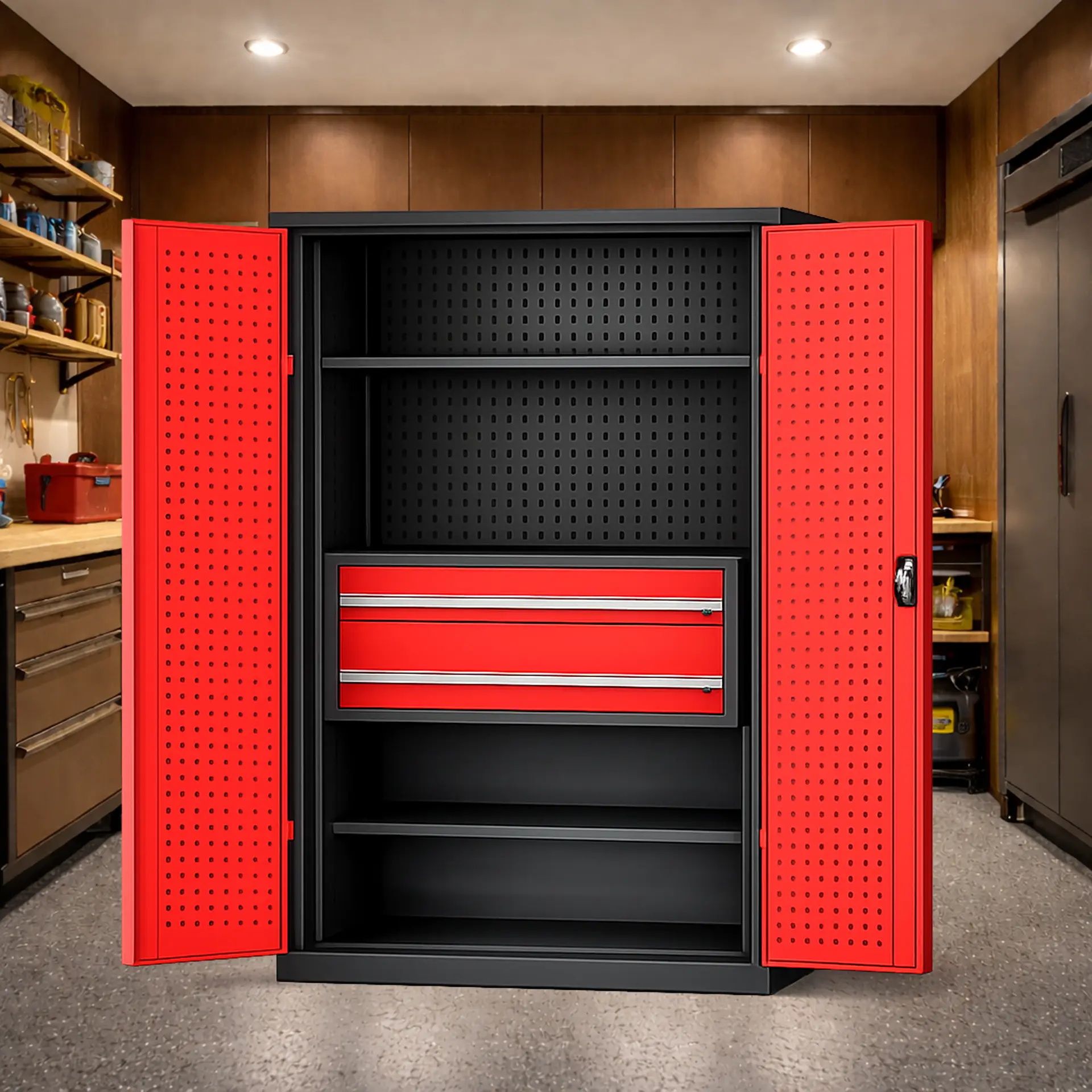metal storage cabinet with drawers