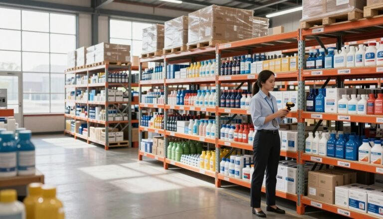 warehouse metal shelving units