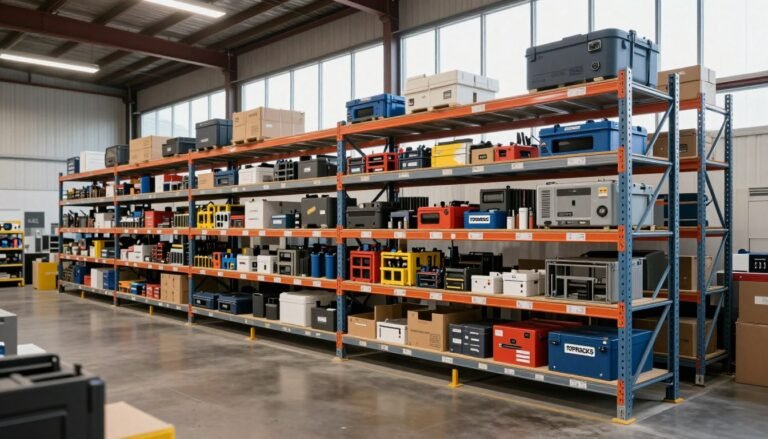industrial metal storage shelving unit